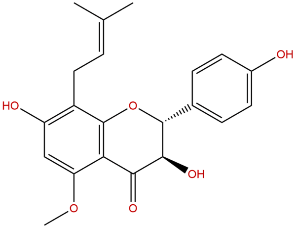 3,7,4'-Trihydroxy-5-methoxy-8-prenylflavanone, (2r,3r)-