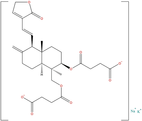 Potassium sodium dehydroandrographolide succinate